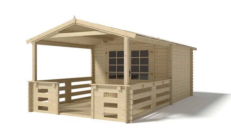 Gartenhaus, Gerätehaus 21m2 - 3x4m - 28mm