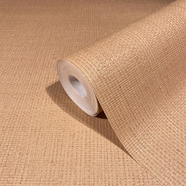 Tapete Orange Struktur Vliestapete für Schlafzimmer Wohnzimmer oder Küche Made in Germany 10,05 x 0,53m