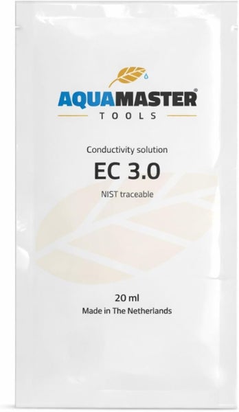 Aquamaster Tools Leitfähigkeitslösung EC 3.0 im 20 Milliliter Beutel, NIST-rückführbar.