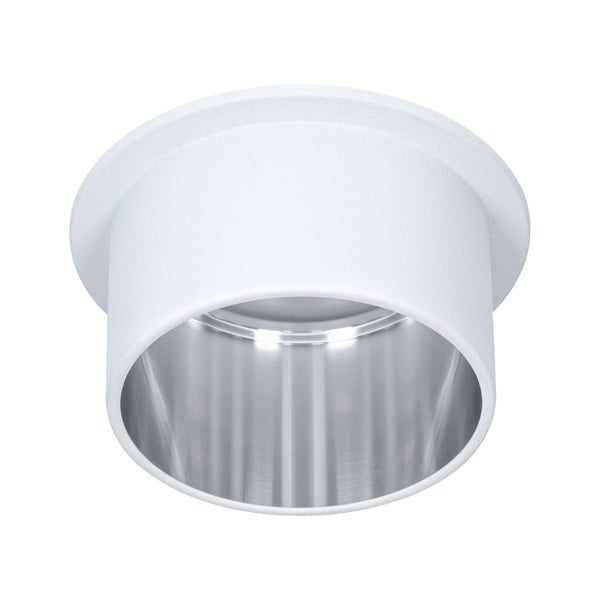 LED Einbauleuchte 3-Step-Dim Gil Coin IP44 rund 68mm Coin 6W 470lm 230V dimmbar 2700K Weiß matt, Eisen gebürstet