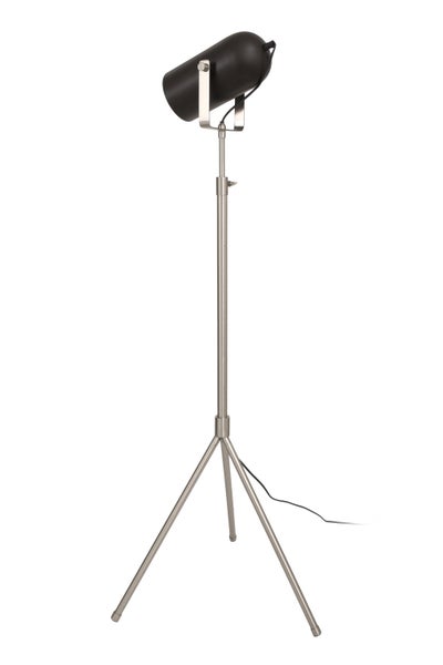Moderne Stehlampe im Loft Studio Look in Schwarz Silber 163 | Wohnzimmer Esszimmer Leuchte
