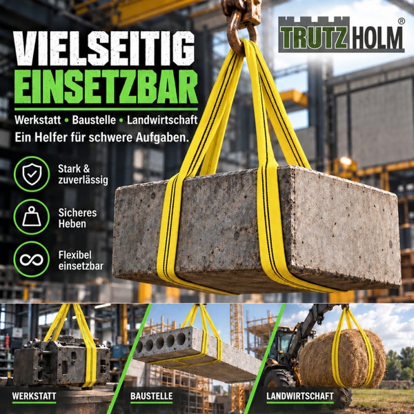Trutz Holm Hebeband zum Heben schwerer Lasten in Werkstatt, Baustelle und Landwirtschaft.