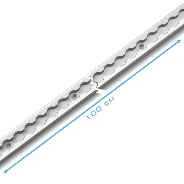 STAHLWERK Jeu de 2 rails d'arrimage avec anneaux d'arrimage 100 cm Rails Airlin en aluminium