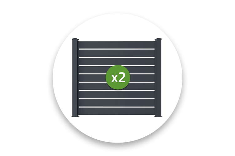 Doppelpackung Zaunelement