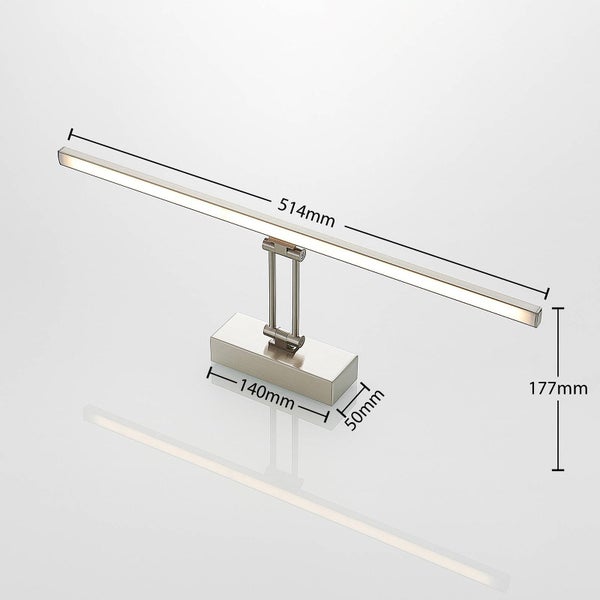 Lucande LED Wandleuchte, Wandlampe Innen Thibaud (Modern) in Alu aus Metall (1 flammig ) - Bilderleuchte Wandstrahler Wandbeleuchtung Schlafzimmer / Wohnzimmer Wohnzimmerleuchte