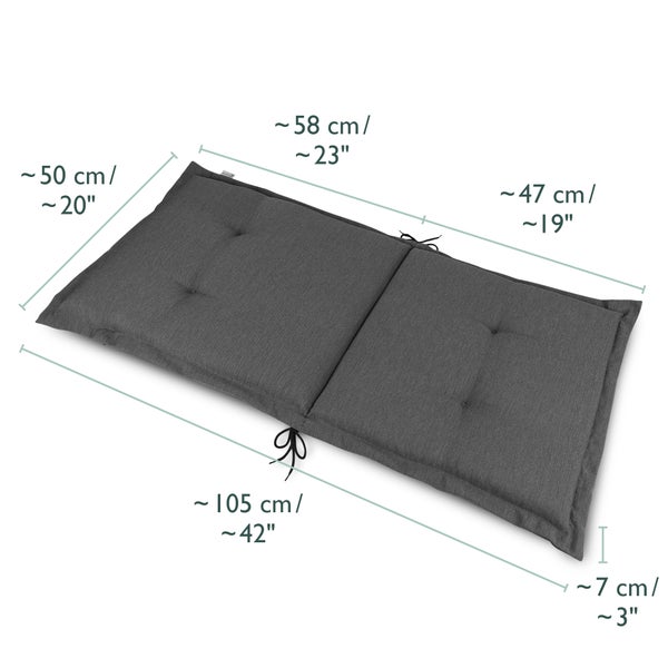 Beautissu HighLux NL Niederlehner 105x50x7cm Anthrazit