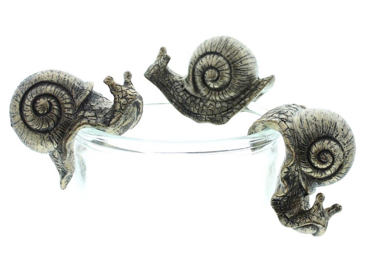 FRANK FLECHTWAREN | Figur Schnecke, 3er Set, POLYRESIN, 7,5 x 5 x 6 cm