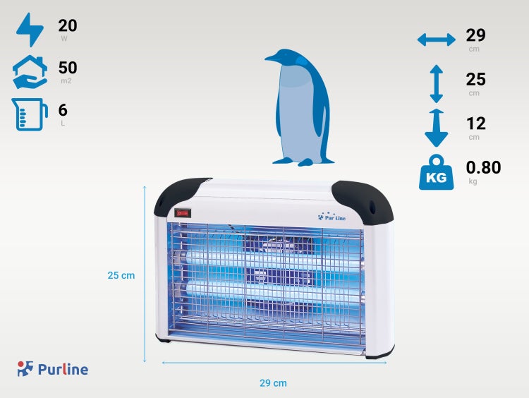 Purline Insektenvernichter mit den Maßen 29 x 25 x 12 cm