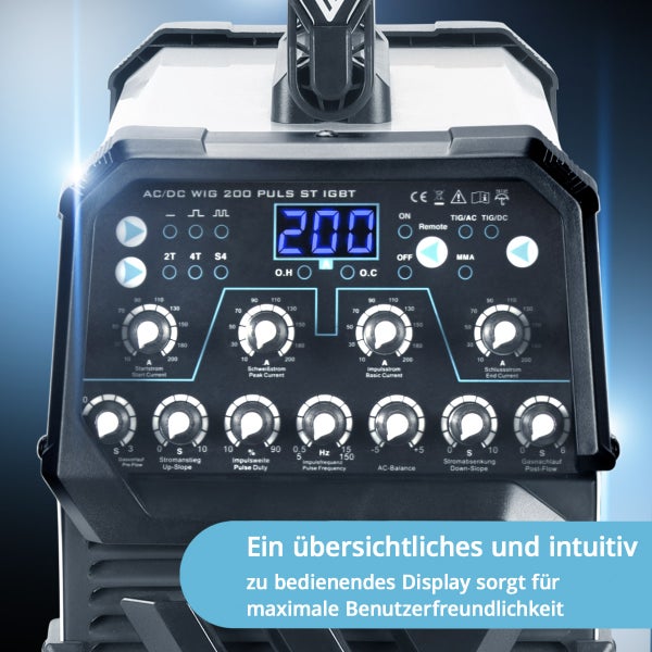 STAHLWERK Schweißgerät AC/DC WIG 200 Puls ST IGBT / 200 A