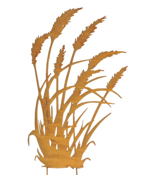 FRANK FLECHTWAREN|Gartenstecker Schilf, 41,5 x 92 cm, METALL