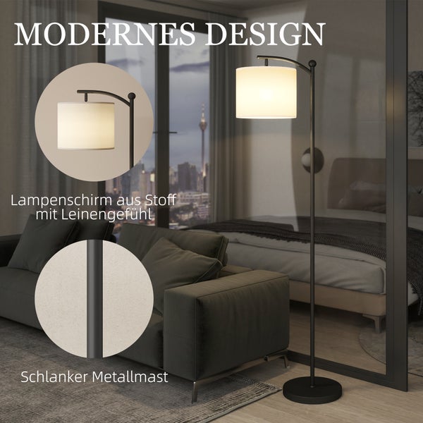 Stehlampe mit Lampenschirm und Fernbedienung