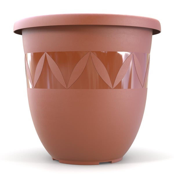 Plastard Übertopf 5er-Set Ø 21 x 18 cm – Terrakotta | Stilvolle Pflanzgefäße für Haus und Garten