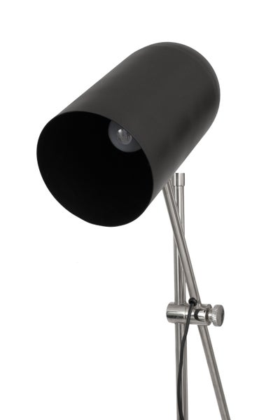 Minimalistische Stehlampe in Schwarz Silber, Skandinavisches Design Modern 160 cm | Wohnzimmer Esszimmer Leuchte