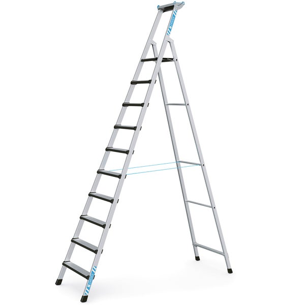 Zarges Stehleiter mit zehn Stufen