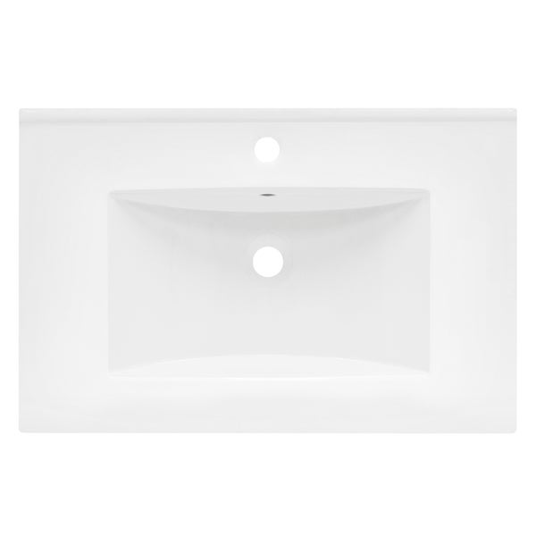 ECD Germany Waschbecken Waschtisch 710 x 465 x 175 mm Keramik Weiß Einbaubecken Einbauwaschbecken Waschschale Handwaschbecken Einbauwaschtisch Aufsatzwaschbecken Spülbecken Wasserfall Waschschüssel