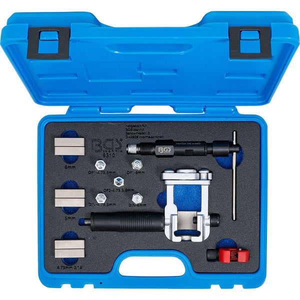 Bessey Idealschere aus Metall mit blauen Griffen für Blecharbeiten.