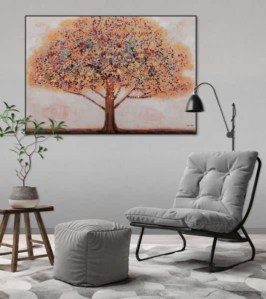 Handgemaltes Gemälde Acrylfarbe 100x70cm Rot