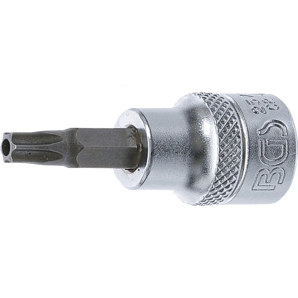 BGS Bit-Einsatz Antrieb Innenvierkant 10 mm (3/8) T-Profil (für Torx) mit Bohrung T30 - 2574