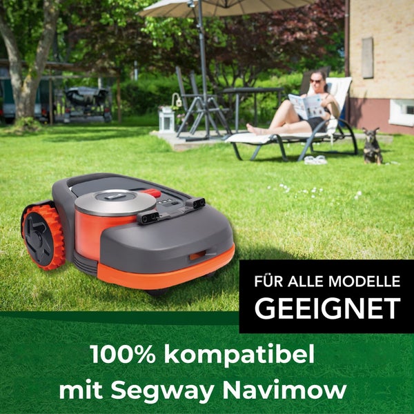 Rasenmähroboter im Garten, kompatibel mit Segway Navimow