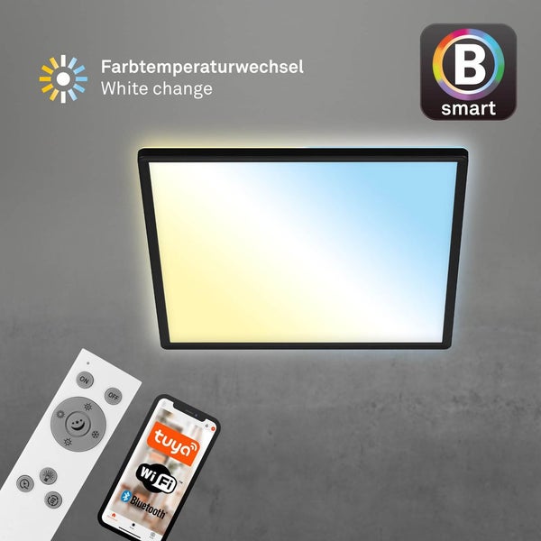 LED Panel App Steuerung WiFi Bluetooth CCT 22 W schwarz Kunststoff Briloner