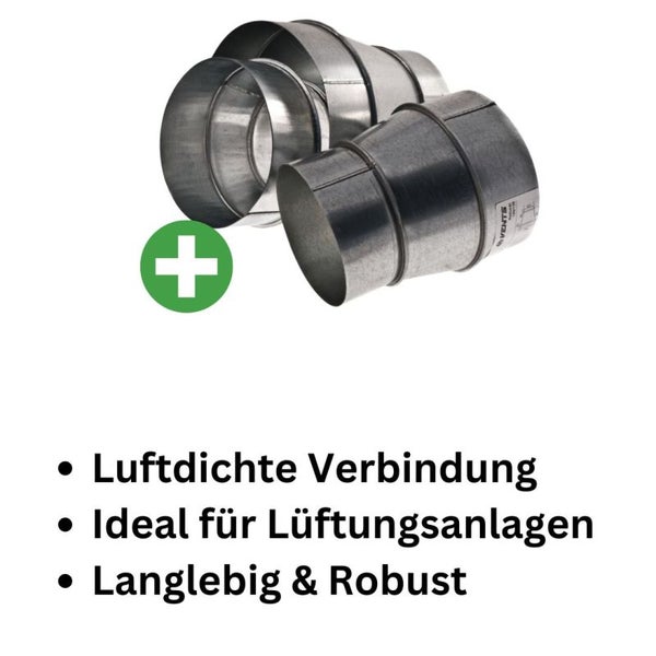 Lüfter Metall Reduzierstück 400/300 mm – Vielseitiges, langlebiges Verbindungsstück für Growboxen, Klimaanlagen & Rohrlüfter