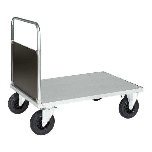 Plattformwagen mit Schiebebügel und vier Rädern