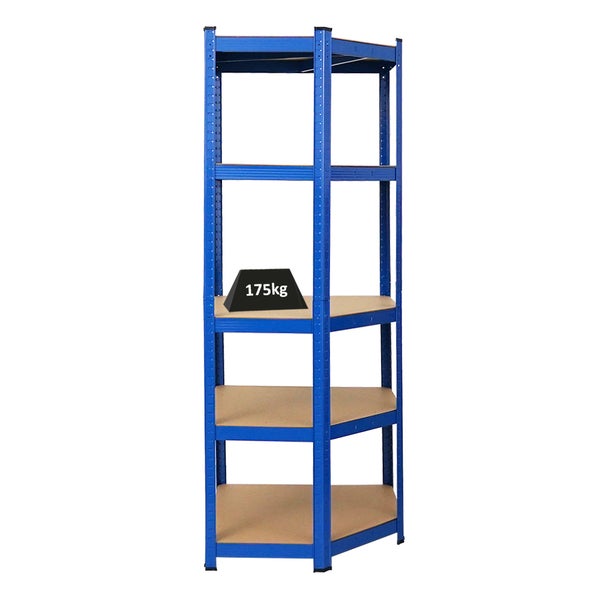 PROREGAL Eckregal Ragnar HxBxT 180 x 70 x 40 cm Fachlast 175 kg Blau