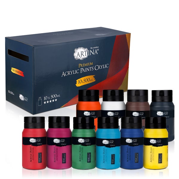 Artina Crylic Acrylfarbe 500ml (10tlg)