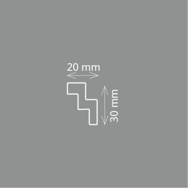 HOMESTAR Zierleiste T 30 (20 x 30 mm), Länge 2 m