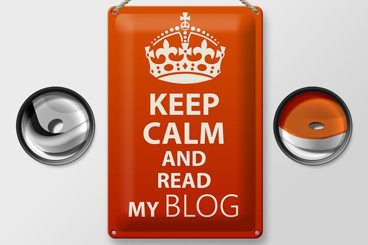 Blechschild Spruch 20x30cm Keep Calm and read my block