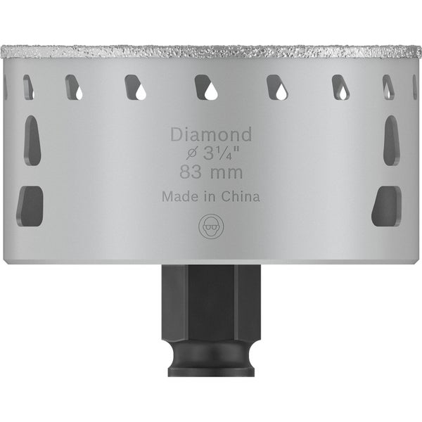 Diamantbohrkrone mit 83 Millimeter Durchmesser