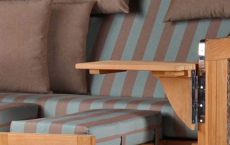 Strandkorb Rantum Grande Teak PE grey Dessin 520