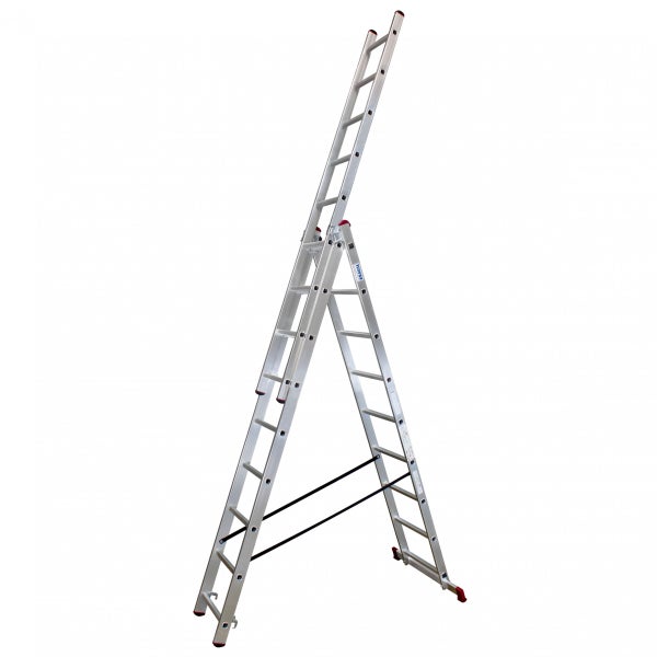 Aluminium Mehrzweckleiter im A-Modus mit ausgefahrener Verlängerung