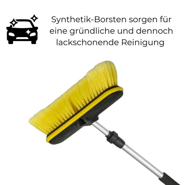 Autowaschbürste mit Teleskopstiel zur Fahrzeugreinigung