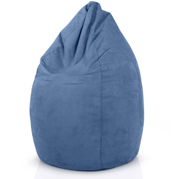 Green Bean Sitzsack mit Rückenlehne 60x60x90cm - Indoor Sitzkissen 220L Füllung Kuschelig Waschbar - Bean Bag Bodenkissen Lounge Chair Sitzhocker - Hellblau