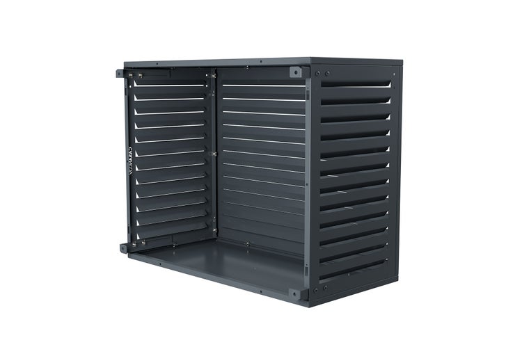 Mülltonnenbox mit Lamellenoptik