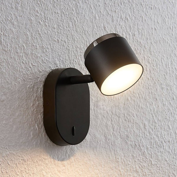 Lindby LED Deckenlampe Marrie (Modern) in Schwarz aus Aluminium (1 flammig, ) - Deckenleuchte Wandleuchte Strahler Spot Lampe Wohnzimmerleuchte
