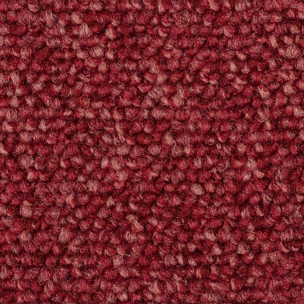 Teppichboden Meterware in Rot in Schlingen Qualität robuste Schlingenware 400 cm Breite (Meterware)
