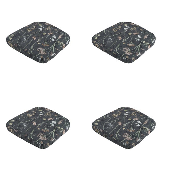 Sitzkissen Wicker Donna grau Canvas Eco+ - ca. 48x48 cm - 4er-Set