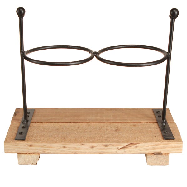 Glasvase mit Juteseil