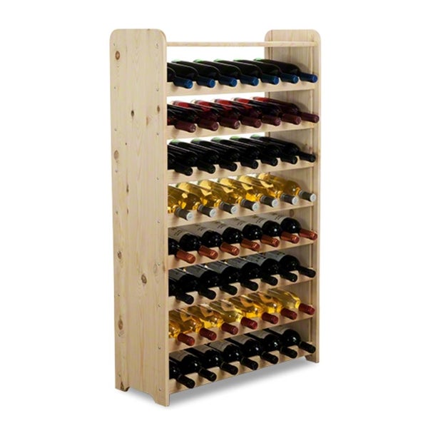 PROREGAL Weinregal Pinotwine C HxBxT 112,8 x 72,8 x 26,5 cm 56 Flaschen Massives Kiefernholz Natur Unbehandelt