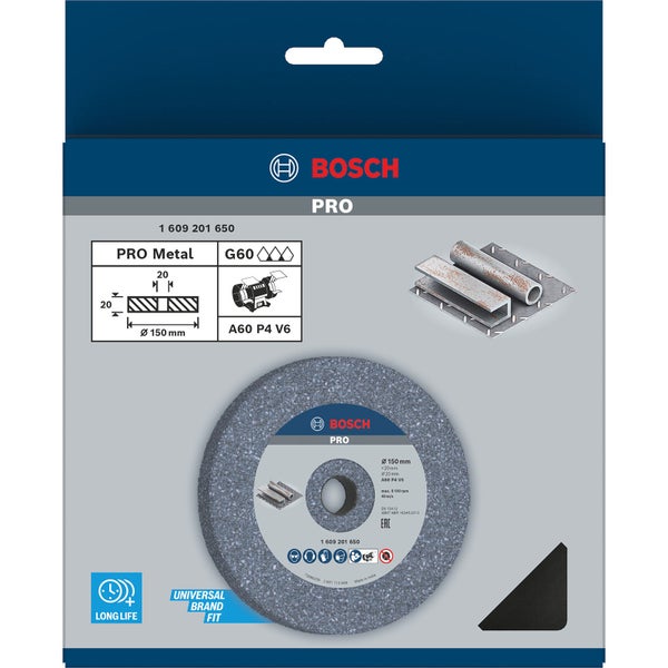 Bosch PRO Steel Schleifscheibe 150 x 20 x 20 mm G60 - 1609201650