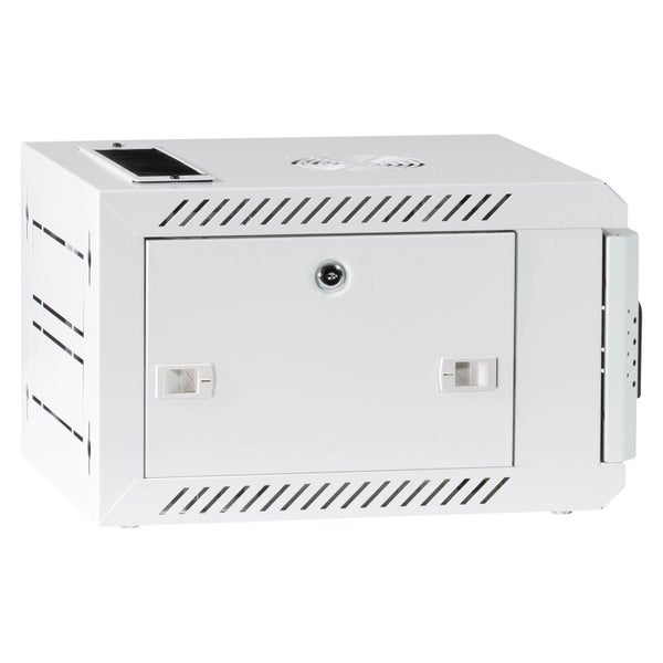 Netzwerkschrank aus Metall mit Kabeleinführung