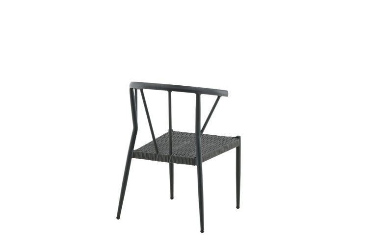 Stina Gartenstuhl stapelbar schwarz. 47 X 49 X 78 cm