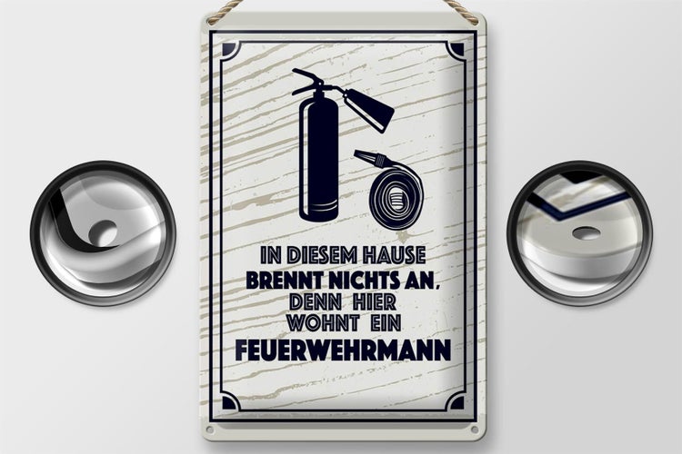 Blechschild Spruch 20x30cm In diesem Hause brennt nichts an
