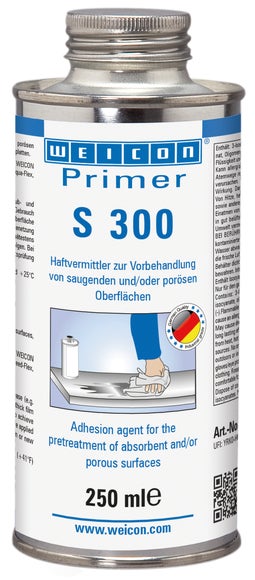 WEICON Primer S 300 | Haftvermittler für saugende und poröse Oberflächen | 250 ml | gelblich, transparent