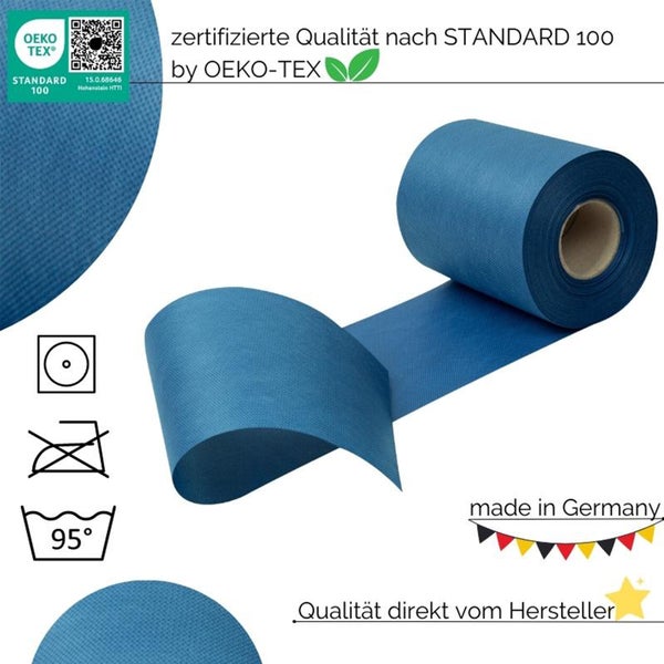 Sensalux Kombi-Set 1 Tischdeckenrolle 1m x 25m bordeaux + Tischläufer 15cm ozeanblau