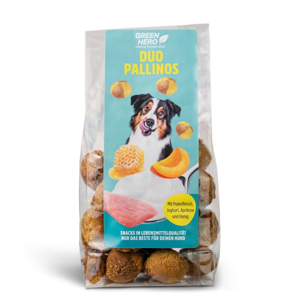 Green Hero Leckerli Duo Pallinos - mit frischem Putenfleisch