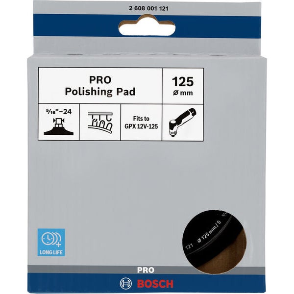 Bosch Polierpad Pro, 125 Millimeter, Verpackung