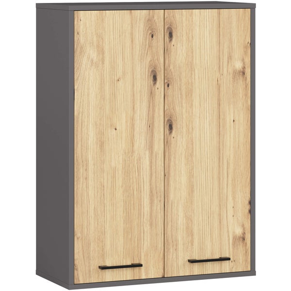 Wandschrank mit zwei Türen und Holzdekor
